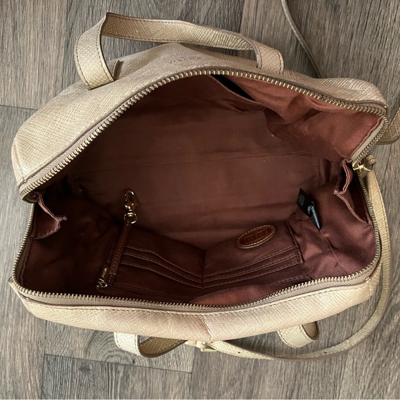 Gold Fossil Sydney Crossbody Satchel - Picture 7 of 7